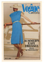 Vogue Patterns advertising flyer July 1981 vintage sewing dresses - £11.15 GBP