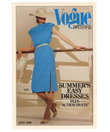 Vogue Patterns advertising flyer July 1981 vintage sewing dresses - $14.00
