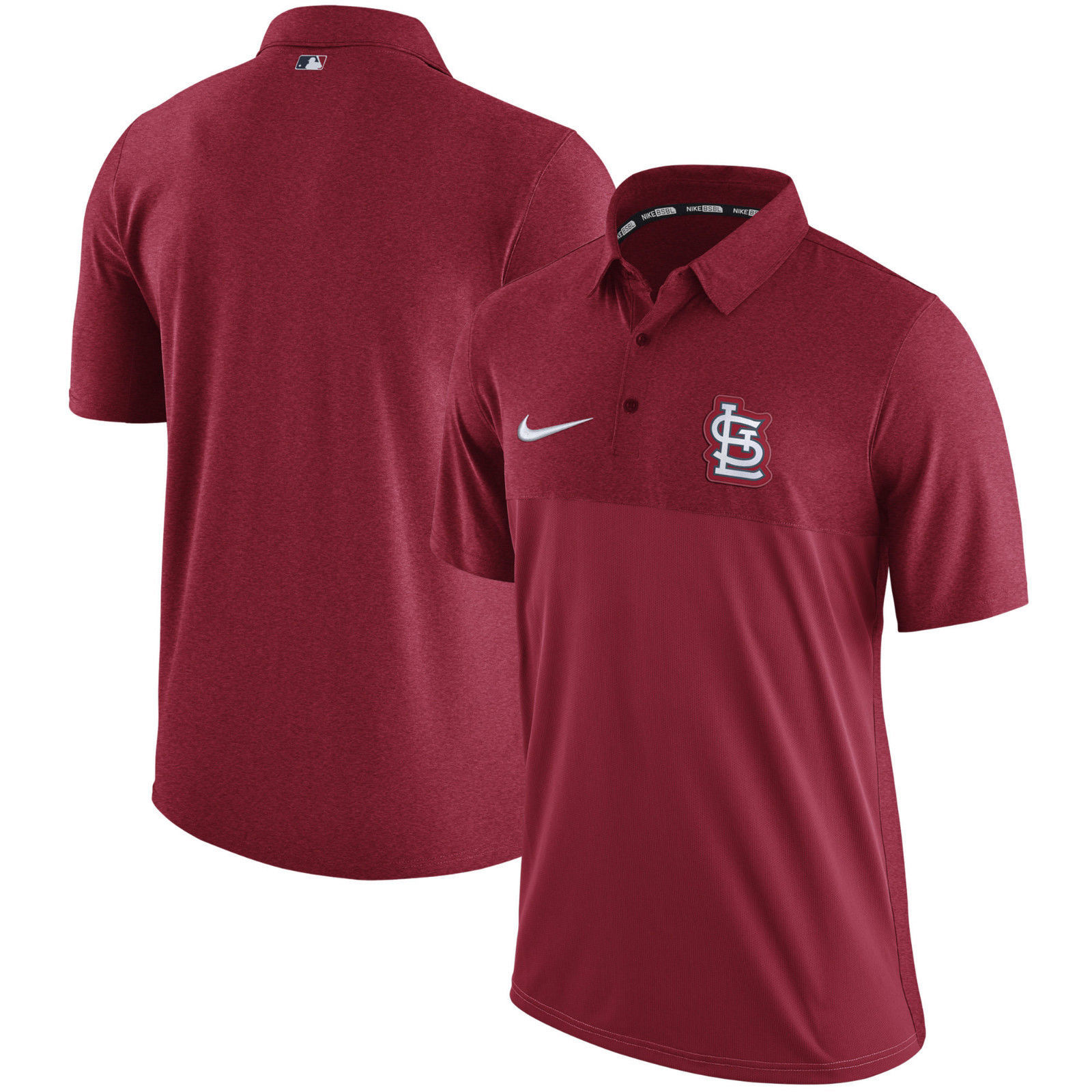 ST. LOUIS CARDINALS POLO SHIRT- NIKE DRI-FIT-MLB-RED-ADULT SIZES-NWT-$75 RETAIL - $42.99