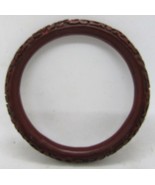 Antique Chinese 1890-1910 Victorian Era Carved Floral Bracelet In Cinnabar - $3,744.54 MXN