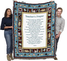 Teacher&#39;S Prayer Blanket (72 X 54): Tapestry Throw Made In The Usa From Cotton. - £57.75 GBP