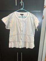 Donna Karan New York Women&#39;s Short Sleeve Blouse - Size L - $461.32 MXN