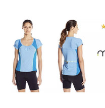 New Moxie Cycling Active Women’s Century Wrap Jersey Shirt Blue Small - £11.74 GBP