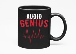 Make Your Mark Design Audio Genius, Black 11oz Ceramic Mug - £17.21 GBP+