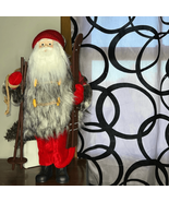 Ellsworth Avenue decorative skiing, Santa Claus with porcelain face - $47.06 CAD