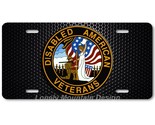 Disabled American Veterans Art on Mesh FLAT Aluminum Novelty License Tag... - £14.25 GBP