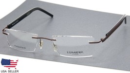 New Lumiere Eyewear 7504 COL.4 Brown Eyeglasses Glasses Rimless 51-19-140 B27mm - £52.23 GBP