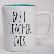 Rae Dunn BEST TEACHER EVER Mug White Teacher Cup Rae Dunn Artisan Collec... - $10.69