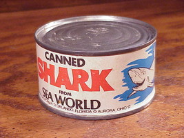 1978 Sea World Canned Shark Novelty Souvenir, unopened, shark pops out - $9.95