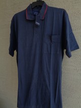NWT - Falcon Bay 1X  Cotton S/S Pocket Polo Shirt Navy - $9.90