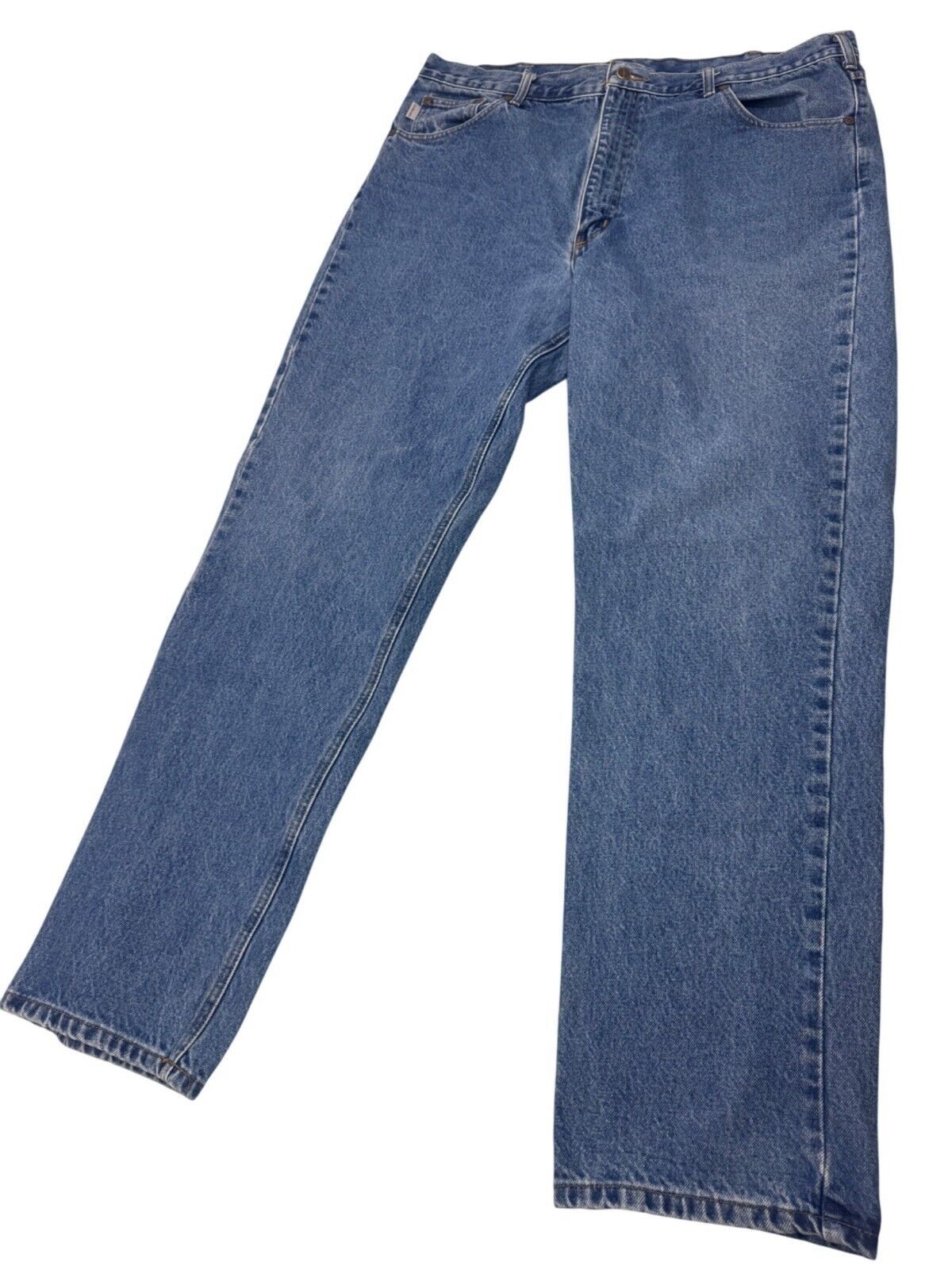 Carhartt Men Jeans Traditional Fit 42X34 Medium Wash Blue Denim Work B18... - $24.72