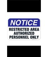 Notice Restricted Area Authorized Personnel Only Signs 6 Pack - €67,88 EUR