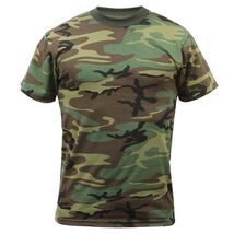 NEW BDU WOODLAND HOT WEATHER LIGHT FIGHTER T SHIRT YOUTH SMALL CHEST 22 - $15.65