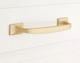New 4&quot; Satin Brass Toulouse Solid Brass Cabinet Pull by Signature Hardware - $14.95