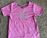 Body Glove Girls Activewear T-Shirt Pink Tulip Hem Crisscross Back Scoop 10 - $8.59