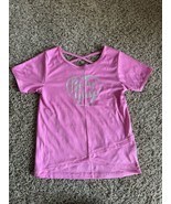 Body Glove Girls Activewear T-Shirt Pink Tulip Hem Crisscross Back Scoop 10 - €7,40 EUR