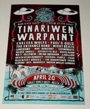 Tinariwen Warpaint Concert Promo Card Vintage 2013 Block Desert Daze Mec... - $19.99