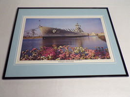 VINTAGE USS North Carolina Memorial Wilmington NC Framed 16x20 Poster Display - £63.45 GBP