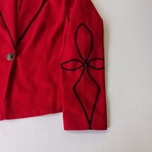 Vintage Lucille RN#102680 Women’s Red One-Button Cropped Blazer Jacket Sz Large  image 15