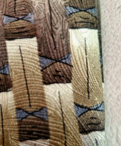 Grateful Dead Silk Necktie Long Train Running 14th Set Brown Gold Patter... - $12.65