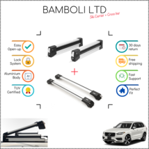 Bamboli 19&quot; Ski Carrier &amp; Silver Cross Bar Set For Volvo Xc90 15-Up 4 pcs - $198.91