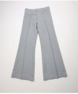 Vtg 60s 70s Streetwear Womens 29 Knit Wide Leg Bell Bottoms Pants Gray U... - $109.13 CAD