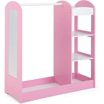 Kids Dress Up Storage with Mirror-Pink - Color: Pink - £136.78 GBP