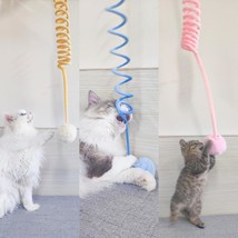 Interactive Plush Cat Toy With Self-Hi Sucker And Spring Rabbit Hair Ball - £7.95 GBP