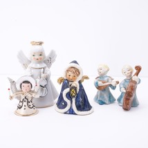 Lot of 5 Vintage Christmas Angel Figures Porcelain Decor Mini Small 2.5&quot;... - $47.19