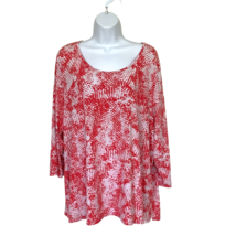 Alia Womens Blouse Tunic Top Size Large Casual Colorful Stretchy Blouse - $8.89