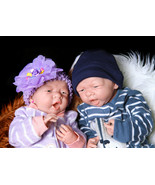 Twin Babies Preemie Life Like Reborn Pacifier Doll + Extras - €285,59 EUR