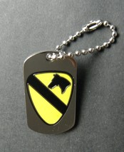 US Army 1st Cavalry Division Mini Dog Tag Lapel Pin Badge 1.25 x 1/2 inch - £4.45 GBP