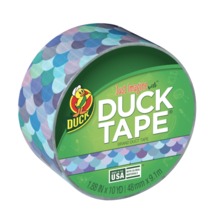 Duck Brand Printed Duct Tape, 1.88&quot; x 10 Yards, Multicolor Mermaid - £6.34 GBP