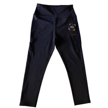 BSP High-Waist Capri Leggings W/Media Pocket Black Small Polyester/Spand... - $301.78 MXN