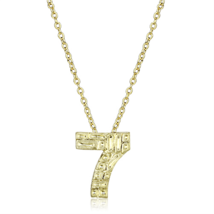 LO3464 - Flash Gold Brass Chain Pendant with Top Grade Crystal  in Clear - $383.87 MXN