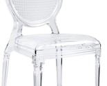 Clear Stackable Designer Polycarbonate, Armless, With Decorative Back Id... - $360.99
