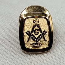 Freemason Masonic 25 Year Member Award 24k Gold Filled Tie Tack Lapel Pin - £13.83 GBP