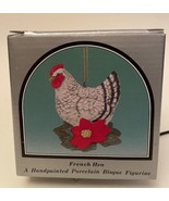 Andrea by Sadek French Hen   Bird Christmas Porcelain Ornament - £9.81 GBP