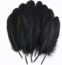 Black Craft Feathers Bulk - 120Pcs 6-8 Inch Real Goose Feathers for DIY ... - $199.09 MXN