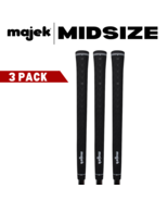 Majek Mens Tour Pro Black Midsize LOGO Golf Grips - 3 PACK - $20.03 CAD