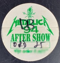 Metallica Backstage Pass 1994 After Show Authentic Chicago Vintage - $19.79
