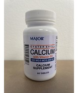 Major Oyster Shell Calcium with Vitamin D Supplement 500mg 60tablets - £2.90 GBP