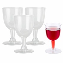 10 Pc Clear Disposable Wine Glasses Plastic Wedding Party Champagne Flute 5.5Oz - £14.37 GBP