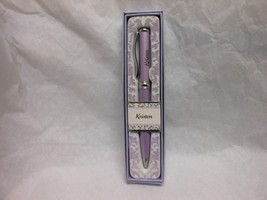 Personalized Violet Ball Point Pen With Gift Box, Inscribed Kristen NEW - $9.85