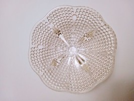 Vintage Hazel Atlas Clear Hobnail Footed Candy Dish - £12.30 GBP