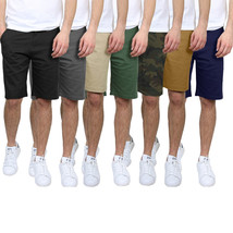 Men&#39;s 5-Pocket Flat-Front Stretch Twill Chino Short 3 PACK (Size 30-42)F... - $37.97