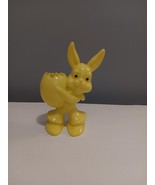Rosbro Vintage Hard Plastic Yellow Easter Bunny Candy Holder - $376.34 MXN