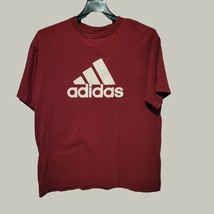 Adidas Shirt Mens Large Maroon Short Sleeve Casual - $12.98