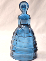 Vintage IMPERIAL GLASS Large 8&quot; Melanie SOUTHERN BELLE Figurine In Blue ... - $29.22 CAD