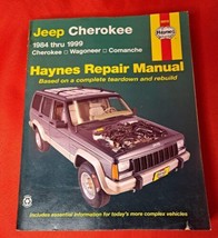 Repair Manual for 1984-1999 Jeep Cherokee Wagoneer Comanche Haynes  - £11.02 GBP